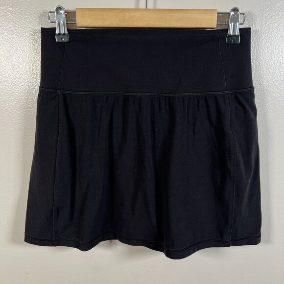 Athleta Salutation Stash 14 1/2" Skort Skirt Size Small Black Golf Pickleball - Picture 1 of 9